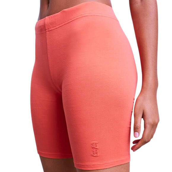 LES GIRLS LES BOYS Women's NWT 7.5" Jersey Apparel Bike Short In Hot Coral XS - Picture 2 of 13